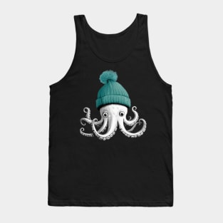 Cephalopod Octopus Lover Chilling In A Cap Tank Top